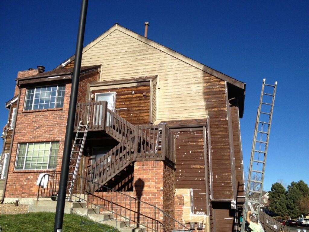 Exterior cedar siding before